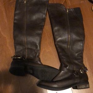 Steven madden over the knee leather riding boot